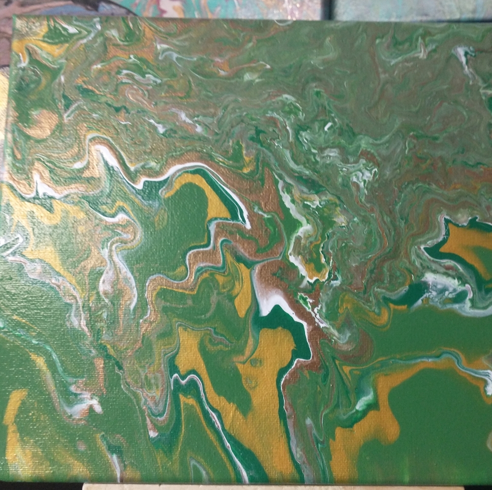 'EARTH VIBRATIONS' Original Acrylic Painting 2023, DESIGNS BY SANDY 9"x12" - Picture 9 of 15